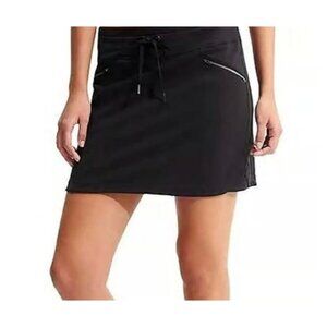 Athleta Womens Black‎ Metro Skort Small With Zipper Pockets